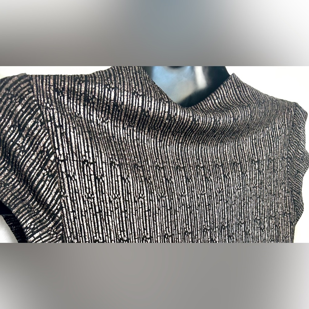Gorgeous  Stella Luce Metallic Ribbed Cap-Sleeve Midi Dress *NWOT - Picture 12 of 14